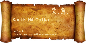 Kasik Mónika névjegykártya