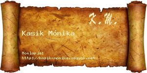 Kasik Mónika névjegykártya